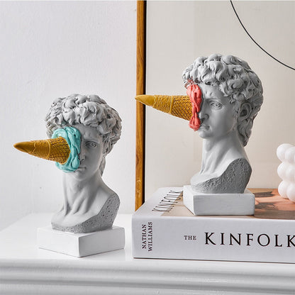 David Figur mit Eiscreme Heimdekoration Skulptur