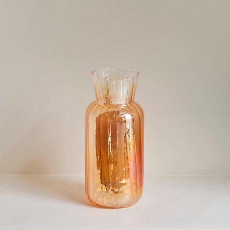 Goldene Mantel-Glasvase
