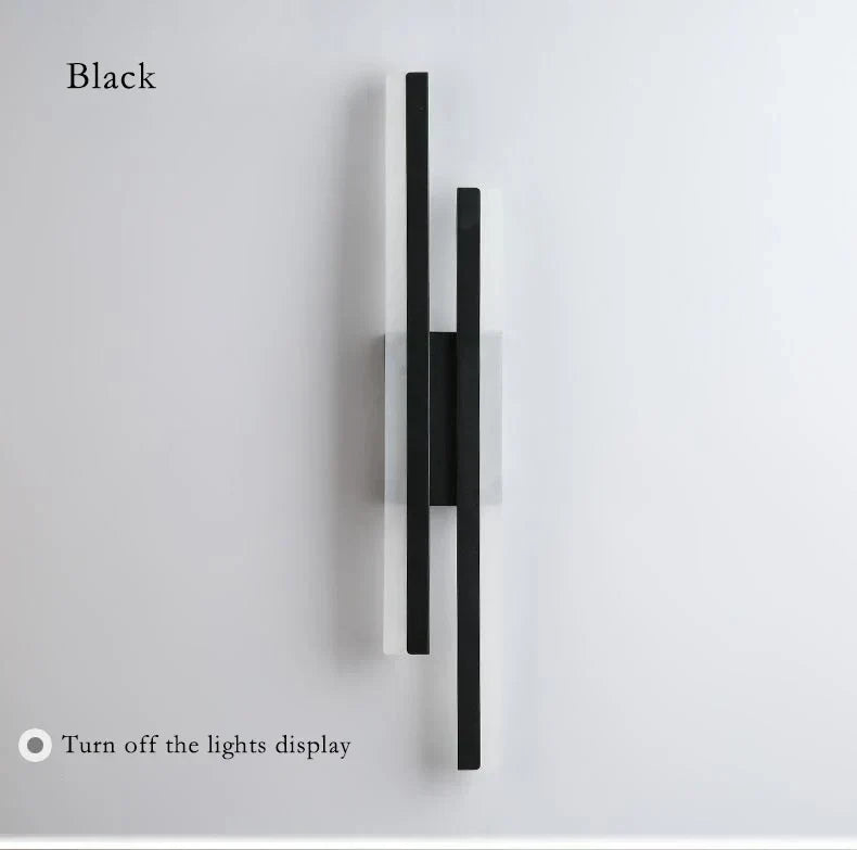 Moderne LED-Wandleuchte: Schwarz/Gold Acryl Raumschmucklicht