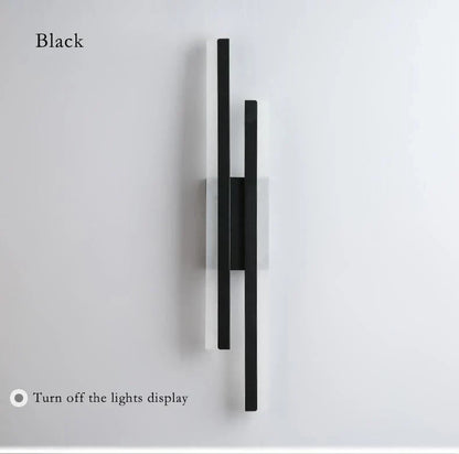 Moderne LED-Wandleuchte: Schwarz/Gold Acryl Raumschmucklicht