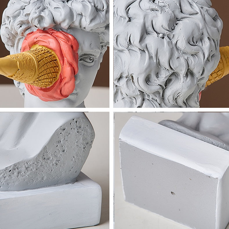 David Figur mit Eiscreme Heimdekoration Skulptur