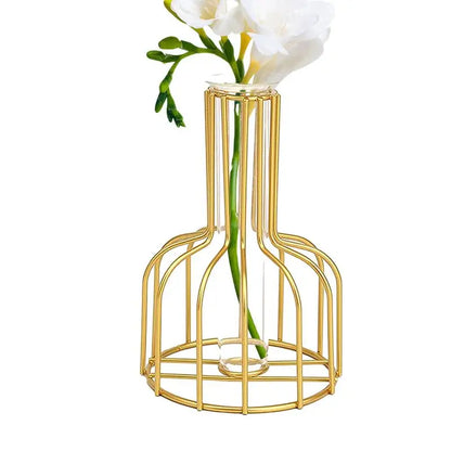 Gold Käfig Vase