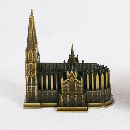 Kölner Dom Modell Metall Antik Bronze Deutschland Kölner Dom Gebäudefigur Weltberühmtes Wahrzeichen Architektur Dekoration