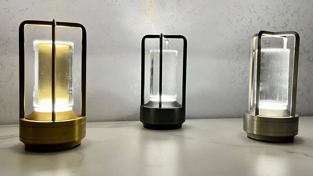 Wiederaufladbare kabellose LuxuryGlow Tischlampe - Elegante kabellose Lampe für jede Stimmung