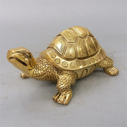 Brass Feng Shui Schildkröte Statue Glücks Tier Skulptur für Langlebigkeit Zuhause Büro Dekoration Figur Geschenk Studien Ornament