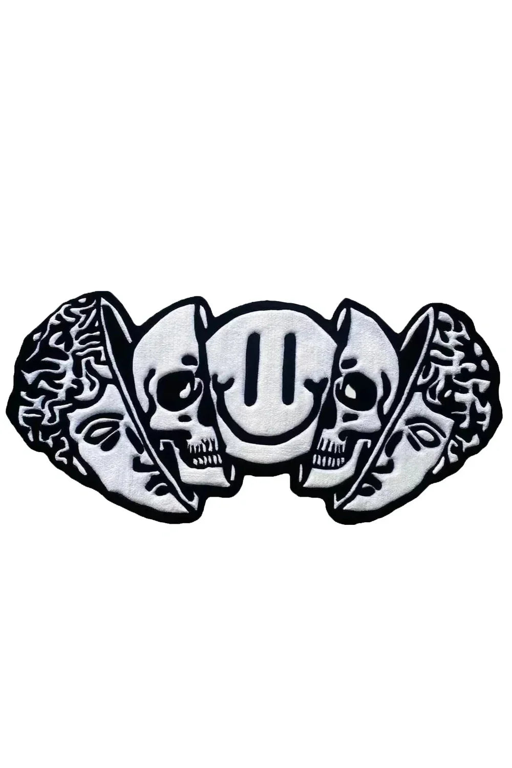 Skull Schwarzer Teppich