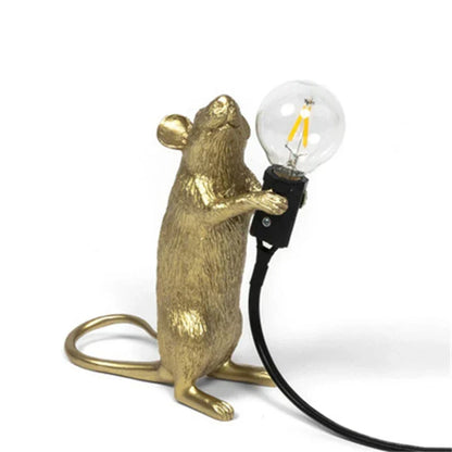 Moderne LED Tier Tischlampen: Harzratte, Katze und Eichhörnchen Nachtlichter