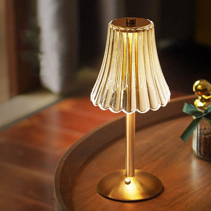 Goldene Kristall Tischlampe