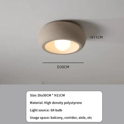 Japanische Wabi-Sabi Runde Deckenlampe LED