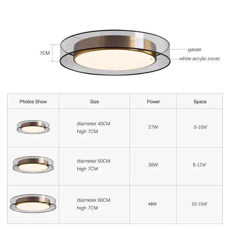 Moderne runde Deckenleuchte LED dimmbar