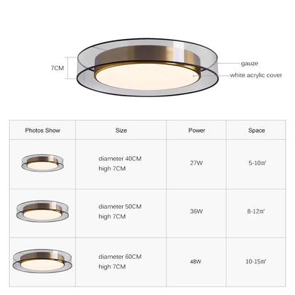 Moderne runde Deckenleuchte LED dimmbar