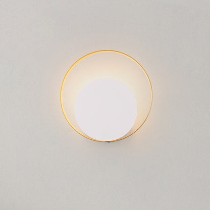 Moderner minimalistischer Eisenkreisring 1-Licht Wandlampe für das Schlafzimmer