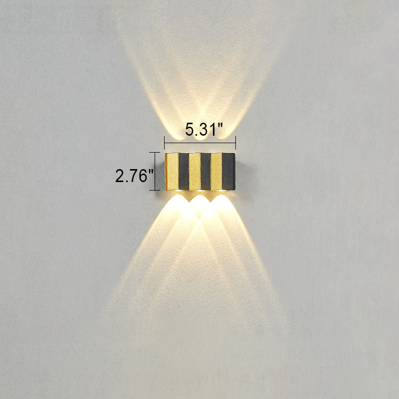 Moderne leichte Luxus Gold Aluminium Outdoor wasserdichte Terrasse LED Wandleuchte Lampe