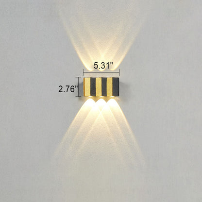 Moderne leichte Luxus Gold Aluminium Outdoor wasserdichte Terrasse LED Wandleuchte Lampe
