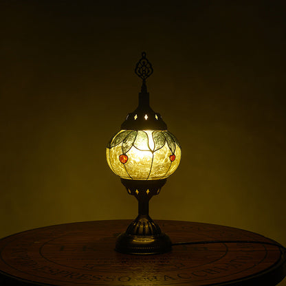 Traditionelle Tiffany romantische ovale Eisen emaillierte 1-lampen Tischlampe für das Schlafzimmer
