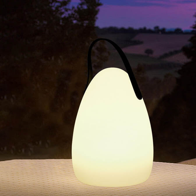 Moderne Einfachheit Kunststoff rund quadratisch Hand-LED-Tischlampe für den Außenbereich