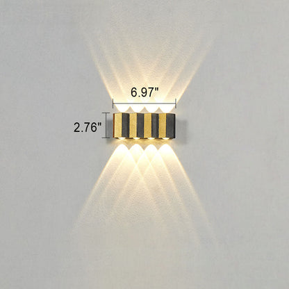 Moderne leichte Luxus Gold Aluminium Outdoor wasserdichte Terrasse LED Wandleuchte Lampe
