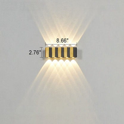 Moderne leichte Luxus Gold Aluminium Outdoor wasserdichte Terrasse LED Wandleuchte Lampe