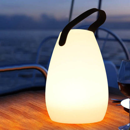 Moderne Einfachheit Kunststoff rund quadratisch Hand-LED-Tischlampe für den Außenbereich