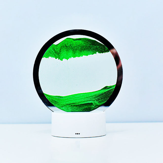 Kreative runde Sanduhr Quicksand 3D LED Nachttischlampe Tischlampe