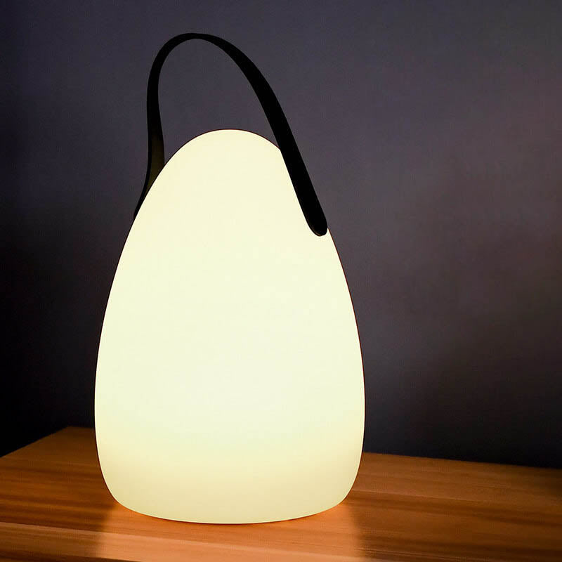 Moderne Einfachheit Kunststoff rund quadratisch Hand-LED-Tischlampe für den Außenbereich