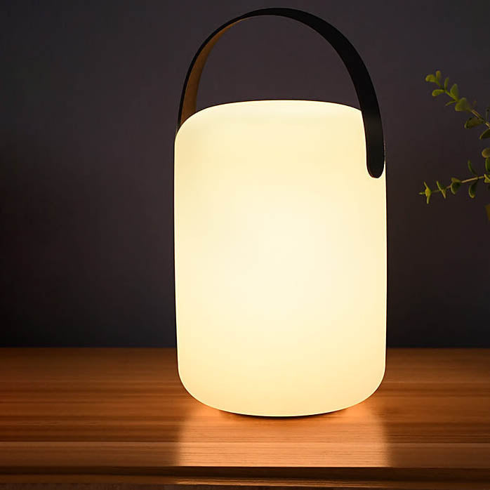 Moderne Einfachheit Kunststoff rund quadratisch Hand-LED-Tischlampe für den Außenbereich