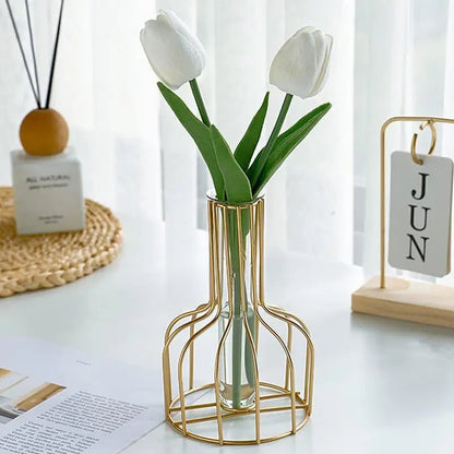 Gold Käfig Vase
