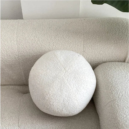 Nordic Bouclé Abstract Kissen – Minimalistisches Plüschkissen | Heim Zeile
