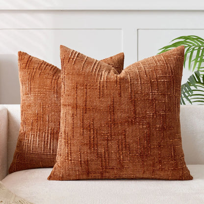 Chenille-Kissen mit Bambusstruktur in einfarbig für Sofa und Schlafzimmer