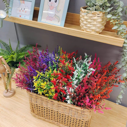 Florabell 12-teiliges Set Künstliche Lavendel Künstliche Pflanzen für Hochzeiten, Vasen, Girlanden & Dekoration für Innen & Außen