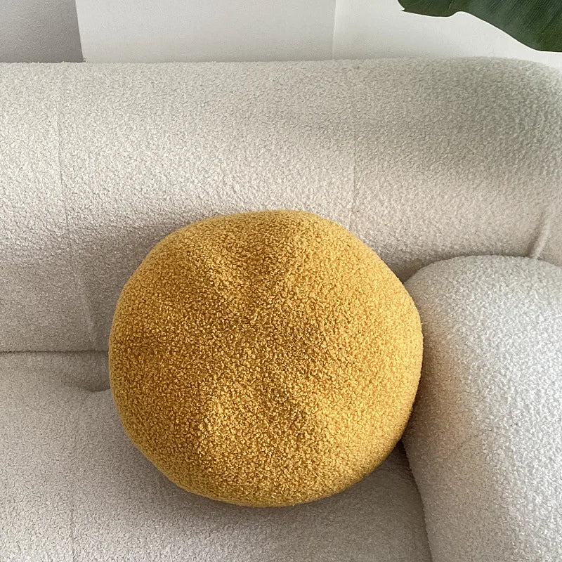 Nordic Bouclé Abstract Kissen – Minimalistisches Plüschkissen | Heim Zeile