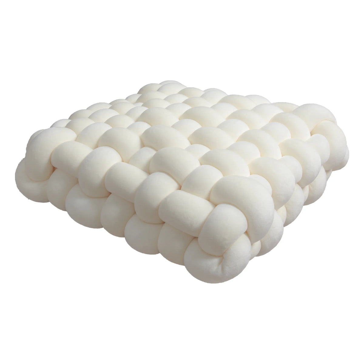 Wohnzimmer Weiches Plüsch Knoten Kissen Sofa Kissen Einfarbig Quadrat Handgewebt Zuhause Werfen Kissen Quadrat Gewebt Sitzkissen Kissen