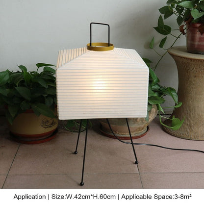 Japanische kreative Papier-Stehlampe mit Dreibeinständer