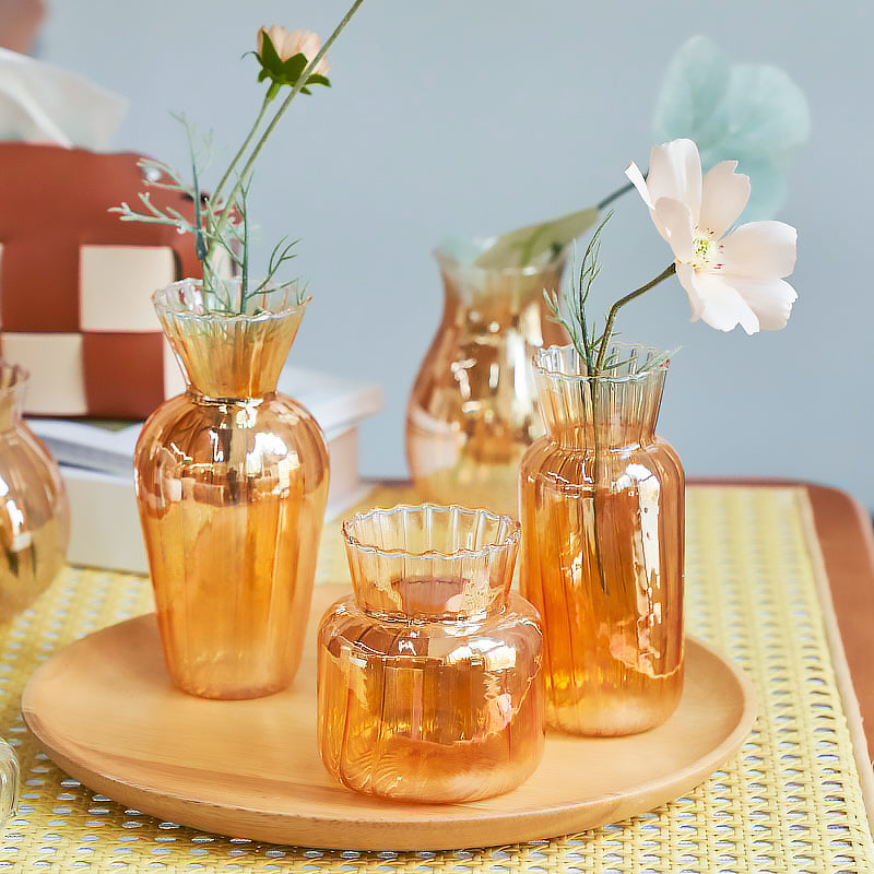 Goldene Mantel-Glasvase