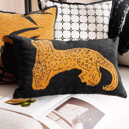Luxus gesticktes Dekokissen mit Pferdedruck für Sofa und Wohnzimmer