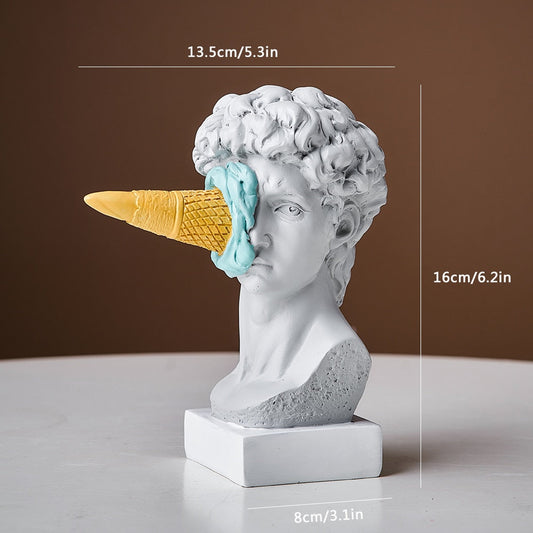 David Figur mit Eiscreme Heimdekoration Skulptur