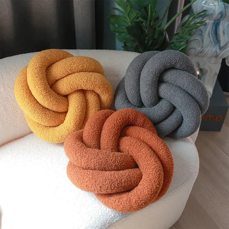 Nordic Cotton Boucle Knoten Kissen | Heim Zeile