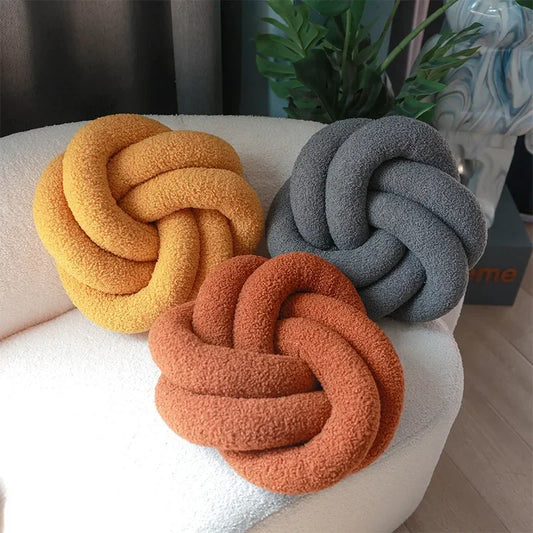 Nordic Cotton Boucle Knoten Kissen | Heim Zeile