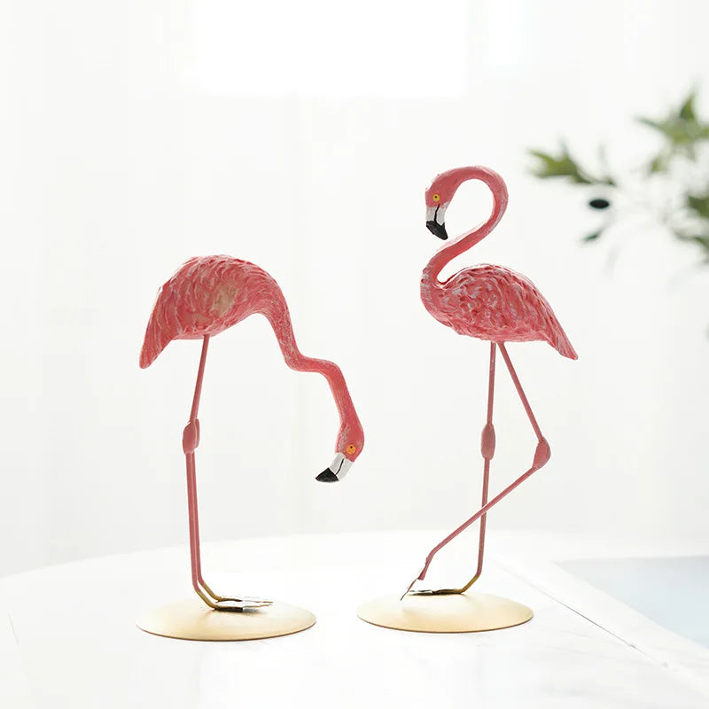 Nordic Flamingo Figur Figur Statue Skulptur Wohnzimmer Büro Hochzeitsfeier Ornamente Wohnkultur Dekoration Zubehör