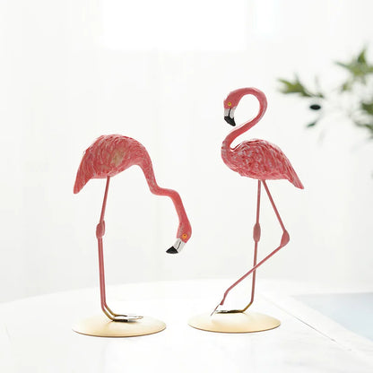 Nordic Flamingo Figur Figur Statue Skulptur Wohnzimmer Büro Hochzeitsfeier Ornamente Wohnkultur Dekoration Zubehör