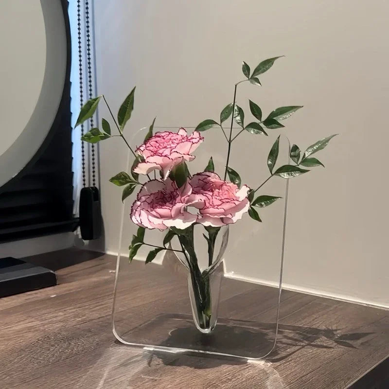 Künstlerische Schmetterling Klare Blumen Vase