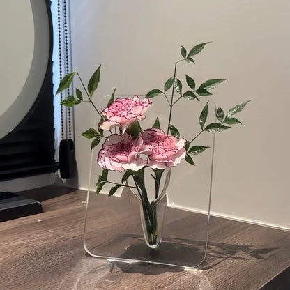 Künstlerische Schmetterling Klare Blumen Vase