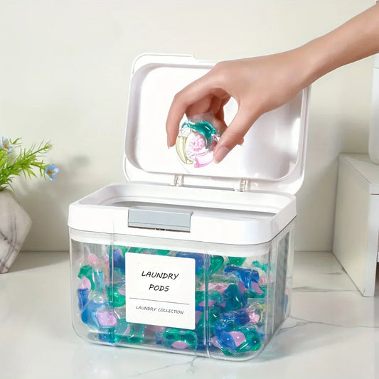 Waschmittel-Pod-Aufbewahrungsbox mit Deckel