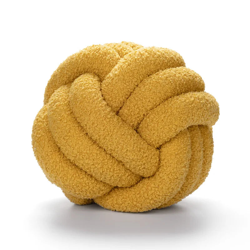 Wurfkissen - Gemütlich - Handgeknüpfte Kugel - Schafsfell