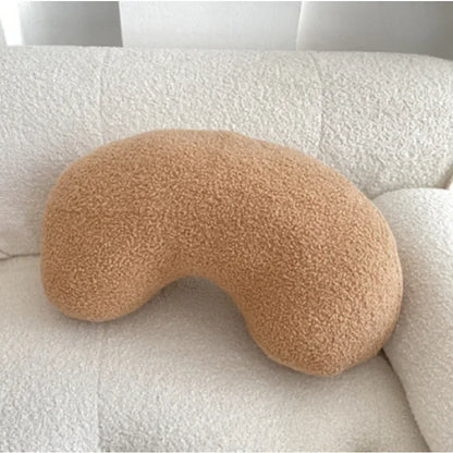 Nordic Bouclé Abstract Kissen – Minimalistisches Plüschkissen | Heim Zeile