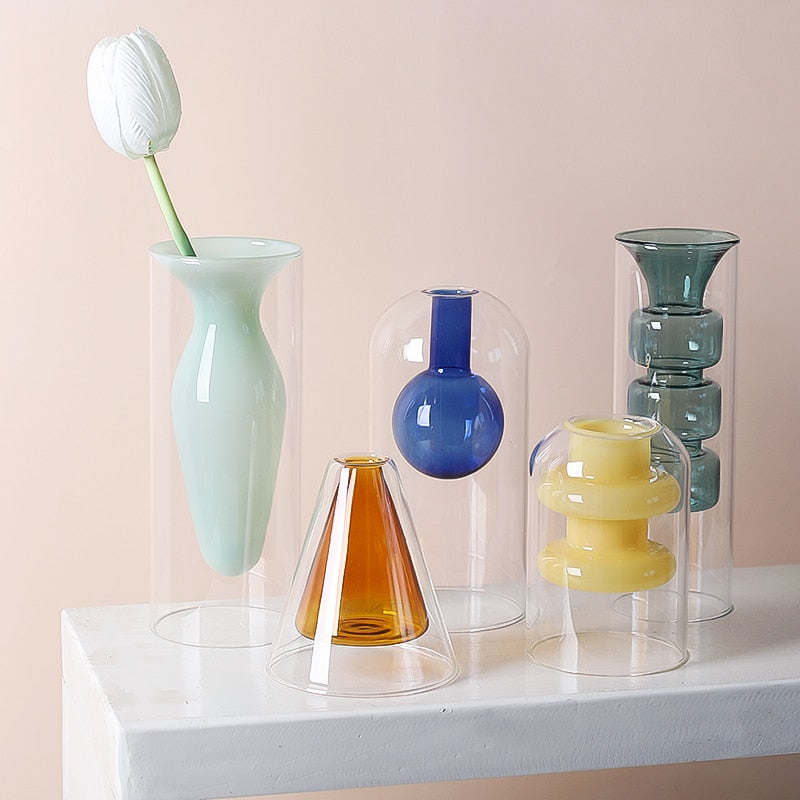 Bubbly Glass Vasen - Undurchsichtig
