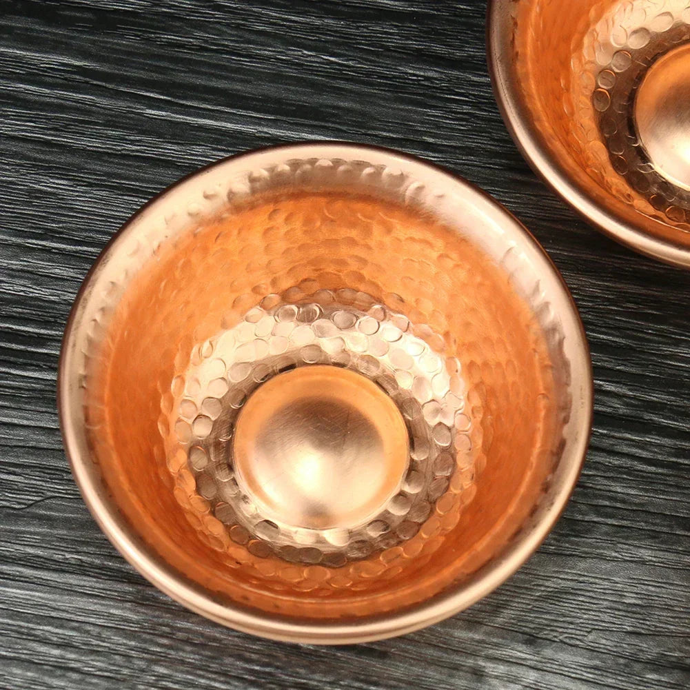 Nepalese reine Kupferwasserzubereitungsschale handgefertigt Hammermuster heilige Wasserschale für Buddha Buddhismus Zubehör