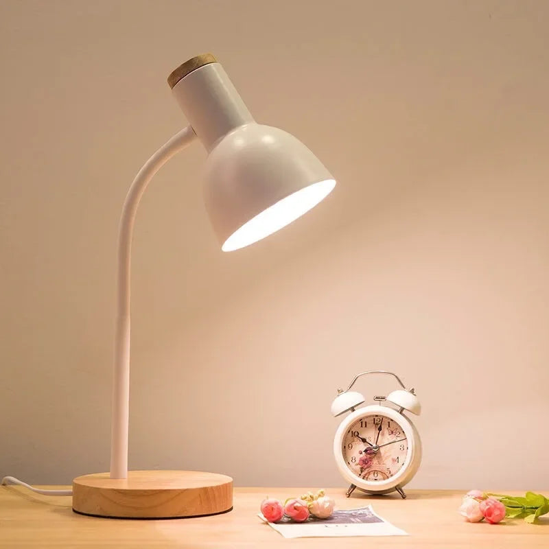 Herbst- und Winterbeleuchtung | Nordeuropäische kreative Holzkunst Eisen LED Schreibtischlampe - Moxie