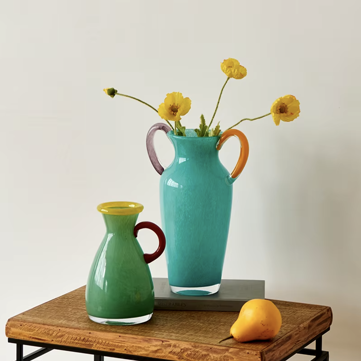 Vintage-Buntglas-Binauralvase