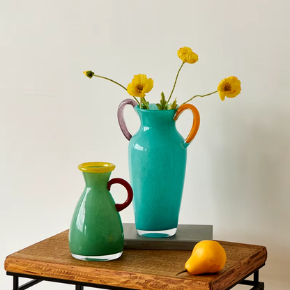 Vintage-Buntglas-Binauralvase
